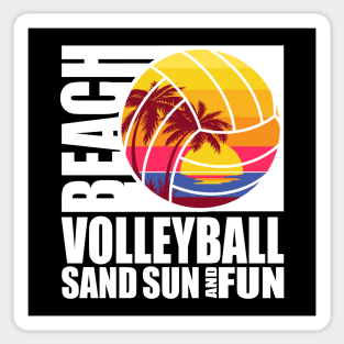 Beach Volleyball - Sand Sun and Fun Dark Sticker